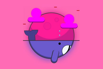 animación de una ballena
