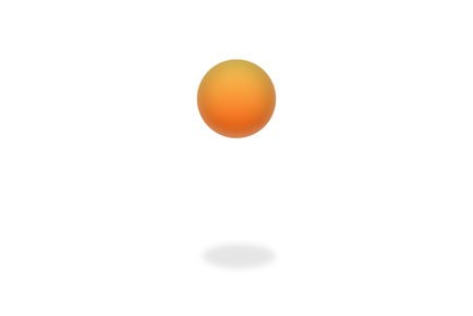 animación de una bola botando